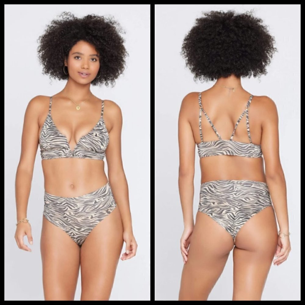 💕L*SPACE💕 Animal Instinct Bikini Set DD-/XL NWT